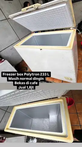 Kulkas freezer polytron bekas 233 liter