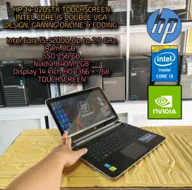 Laptop HP TOUCHSCREEN GAMING DESIGN EDITING CODING CORE i5 NVIDIA