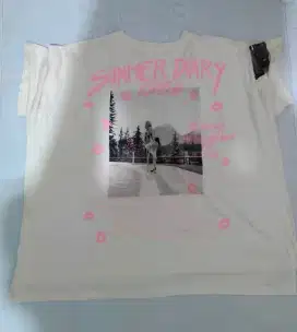 Kaos art vintage putih - summer diary 1986 marilyn monroe