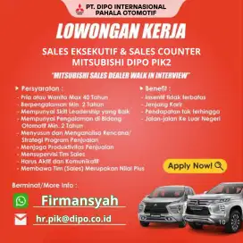 Dibutuhkan Sales Marketing dan Sales Counter