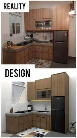 CUSTOM PEMBUATAN furnitur berbahan dasar kayu. lemari, kitchen set dll