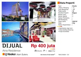 Apartemen Atria residence daerah gading Serpong Tangerang Selatan
