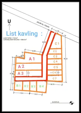 DIJUAL TANAH 1723 M - KEMBANGAN UTARA - JAKBAR