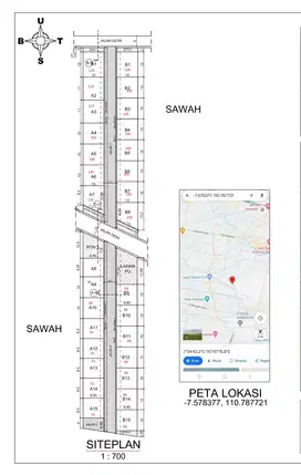 tanah kavlingan di gentan timur luwes harga 330jt