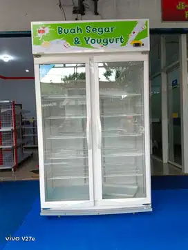 Showcase 2 pintu panasonic Showcase bekas jogja Showcase bekas toko