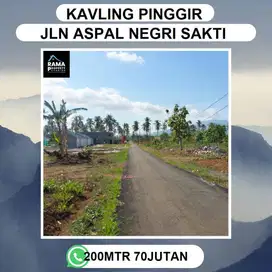 Tanah kavling siap bangun di pinggir jalan utama natar negri sakti