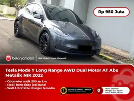 [ ODO 500 KM ] Tesla Mode Y Long Range AWD Dual Motor AT Abu 2022 2023
