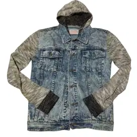 Hoodie Denim Lengan Panjang