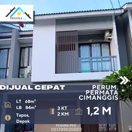 Tapos Depok Dijual Rumah Lingkungan Nyaman Asri Dalam Perumahan
