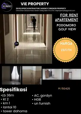 SEWA MURAH APARTEMEN PGV TAPOS