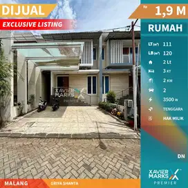 Rumah Modern Minimalis Di Griya Shanta Lowokwaru Malang(OLX600)