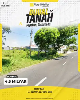 Tanah Mangku Jalan Raya untuk Perumahan di Papahan Karanganyar