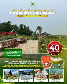 DIJUAL TANAH VIEW PEGUNUNGAN & SAWAH