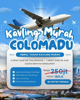Kavling Murah se Colomadu, 1 Menit dari RS. AURI