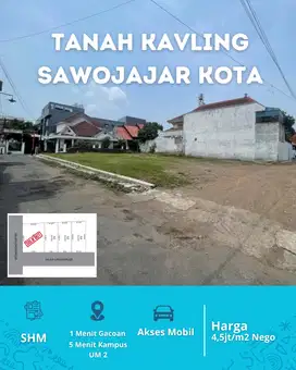 Tanah Murah Sawojajar Kota Hanya 4 Unit