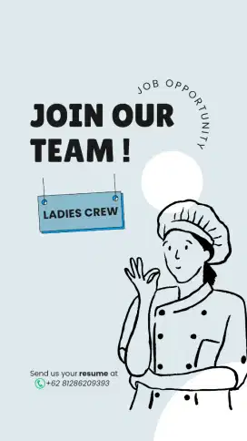Ladies Crew Job Opportunity
