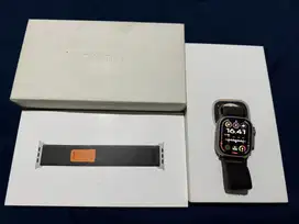 Apple watch ultra gen 1 silver titanium 49mm GPS fullset resmi IBOX ID