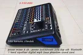 power mixer 8ch 256 dsp