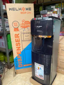 Ready water dispenser 3 kran merk welhome tipe galon bawah