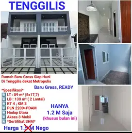 Dijual rumah 2 lantai harga spesial di perumahan tenggilis UBAYA