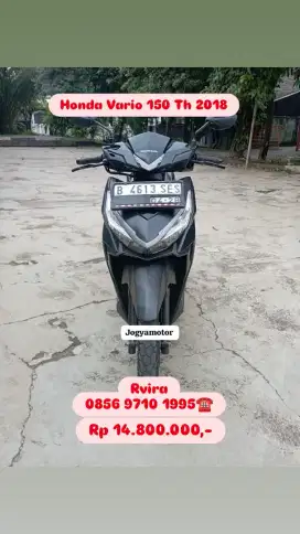 Honda vario 150 th 2018 plat jaksel