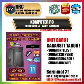 Komputer BARU Intel Core i5 ddr4 - 1 Tahun