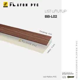 Lis PVC Laminated Doff 4 cm | 4 m | Tutup | Pinggir | Drop | Sambung