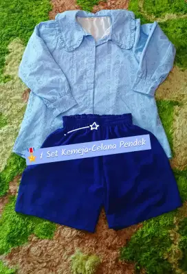 1Set Kemeja+Celana Pendek Fit to L XL
