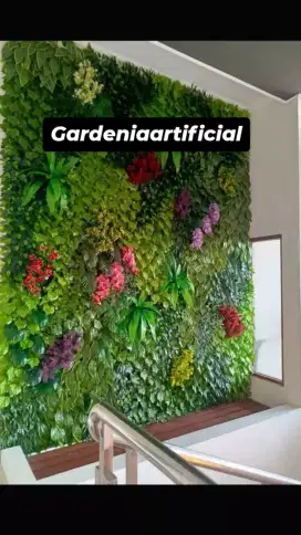 Vertikal garden taman sintetis artificial