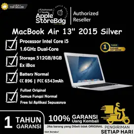 MacBook Air 13inch 128GB/8GB Silver 2015 iBox Bekas Berkualitas