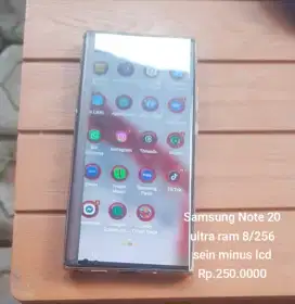 Samsung note 20 ultra ram 8/256 sein minus lcd