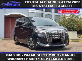 PAJAK=SEPTEMBER Km=29k BUNGA=4% Alphard G ATPM 2023 alphard g 2023 TSS