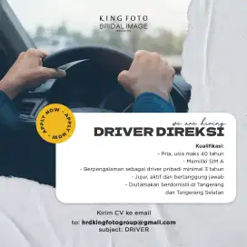 We Are Hiring Driver Direksi