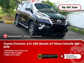[ LOW KM ] Toyota Fortuner 2.7L SRZ Bensin AT Hitam Metalik 2019/2020