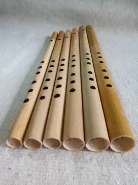 6 buah suling bambu, suling dangdut berbagai ukuran terlaris