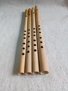 4 buah suling bambu, suling dangdut berbagai ukuran siap pakai