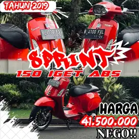 PIAGGIO VESPA SPRINT150 IGETABD THN 2019 MERAH GLOSSY