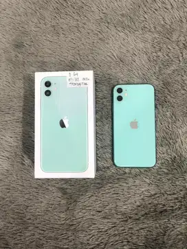 IPhone 11 64GB Green mulus Fullset BH 81% 3Utool 98 Sinyal Permanent