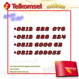 Kartu perdana 10 digit 5G Telkomsel nomor cantik Limited edition ya