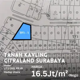 16,5JT/M2! DIJUAL KAVLING TANAH CITRALAND RAYA FULLERTON MURAH
