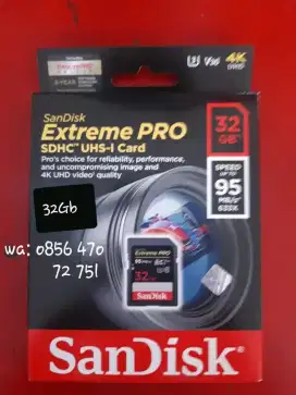 Memory Sandisk Sd card Sdhc Extreme Pro 32 Gb 4K Kamera