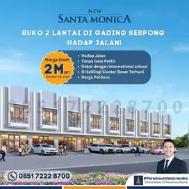 Ruko 2 Lantai Hadap Jalan Tanpa Gate Parkir, Di Gading Serpong