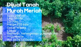 dijual tanah murah istimewa luas 2581m² legalitas shm pekarangan