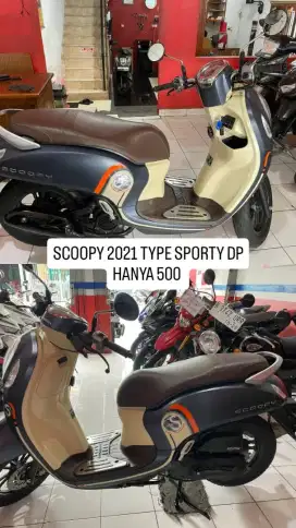 SCOOPY SPORTY 2021 DP PROMO HANYA 500 RIBU UNITGRES PAJAK PANJANG