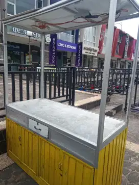 Jual Gerobak makananan full almunium dan meja
