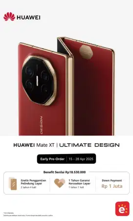 PRE ORDER HUAWEI MATE XT .GRATIS PERGANTIAN LAYAR.PROMO CASHBACK