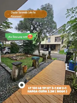 DIJUAL RUMAH SIAP HUNI DI CLUSTER SERENADE LAKE GADING SERPONG