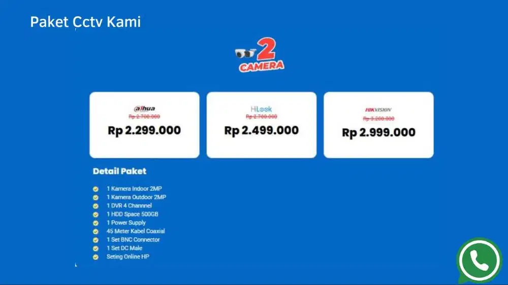 paket cctv 2 - 8 camera