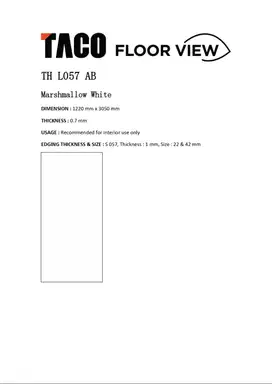 TACO Laminate HPL Solid Type Long 3 Meter Kode AB/SA Lapisan Furniture