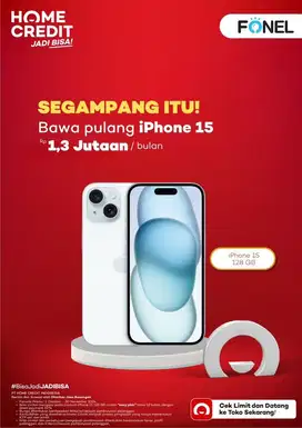 Segampang itu cicilan iphone 15 128 dan produk lainnya home credit